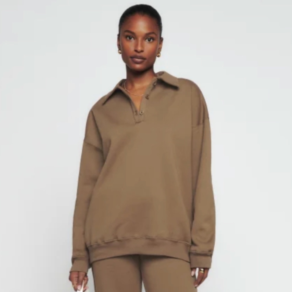 Reformation Vintage Oversized Polo Sweatshirt